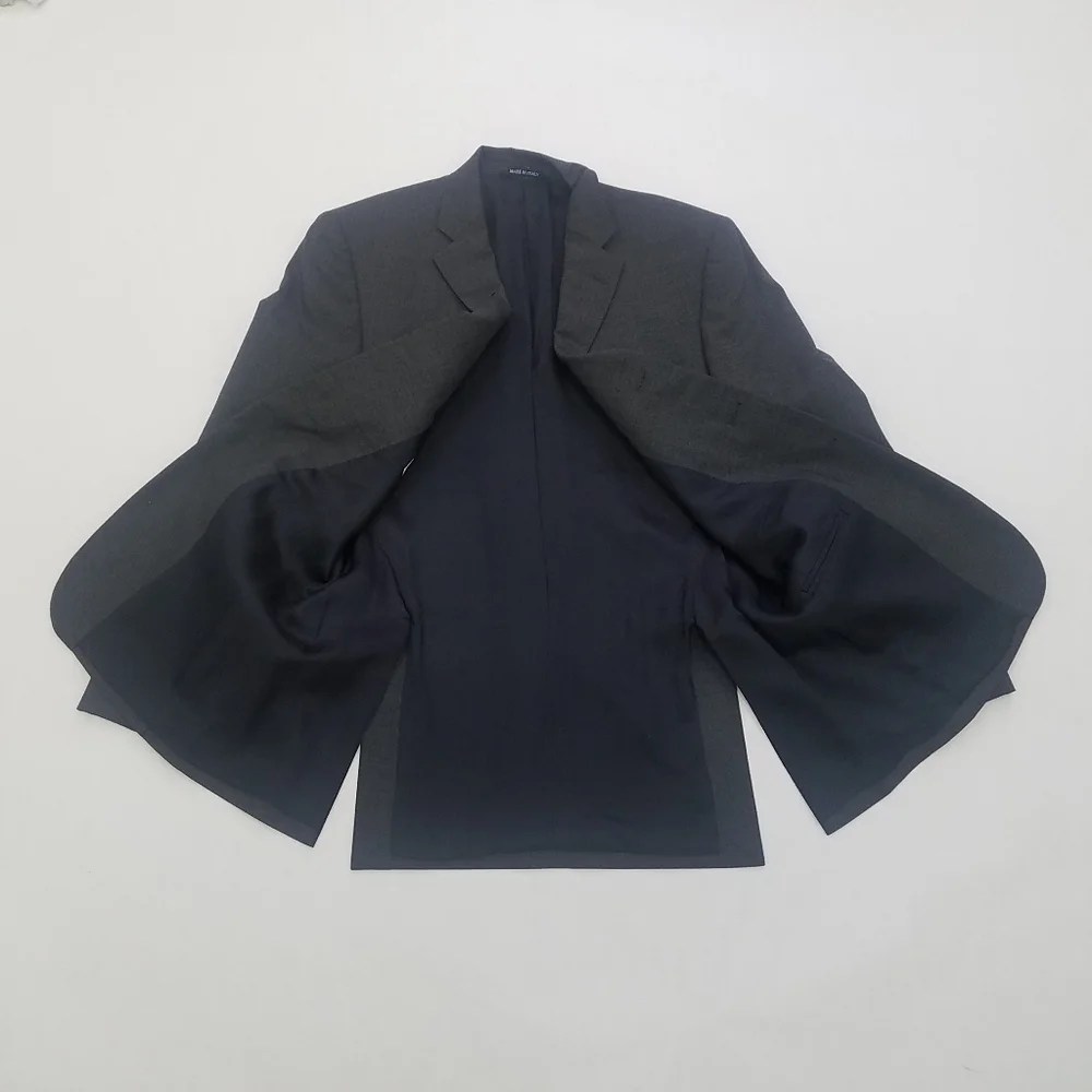 Barneys New York Three Button Wool Blend Blazer